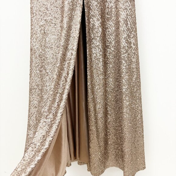 Jenny Yoo Collection Zelda Sequin Maxi Dress Size 8 Hazel Sleeveless Formal - Picture 6 of 12